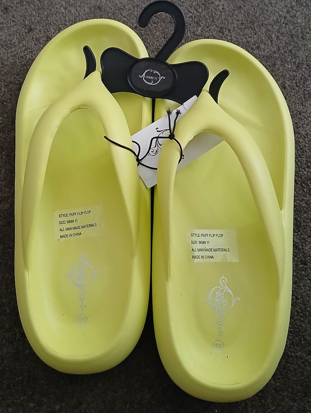 Sole Mates Womens  Style Puff Flip Flop Sandals - Size 11